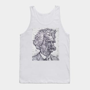 MARK TWAIN ink portrait Tank Top